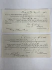 2 ORIGINAL 1863-64 CIVIL WAR CONNECTICUT VOLUNTEERS RECEIPT  Militia Payment Doc