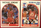 Michael Jordan 1989 NBA Hoops Basketball #21 & #200 2-Card Lot