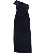 Ralph Lauren Womens Gathered Sheath Dress, Black, 4