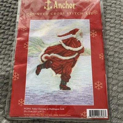 Anker gezähltes Kreuzstich-Set - Weihnachtsmann Duddington Loch - Neu - VERSCHIEDENES 4 