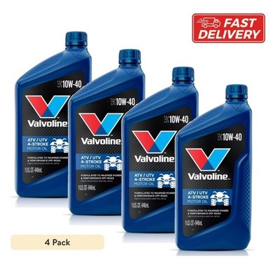 Valvoline 4 Quarts 4-Stroke ATV/UTV SAE 10W-40 Motor Oil 817263 4 x 1qt