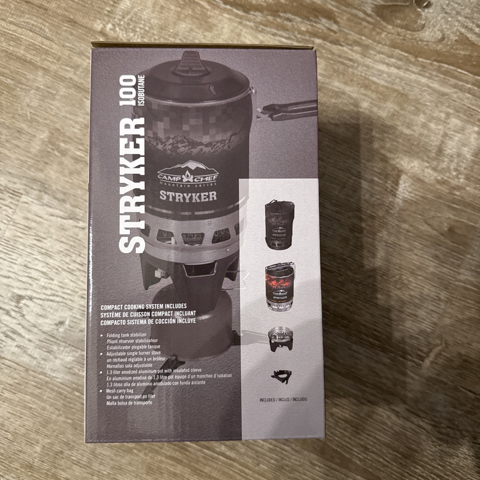 Camp Chef Mountain Series Stryker 100 Isobutane Stove, Black/Red, MS100