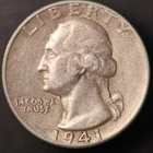 1941 WASHINGTON QUARTER | FRESH FROM AN ORIGINAL COLLECTION | TONED|LOT BB-764