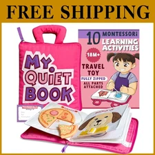 Soft Toddler Travel Book with 10 Learning Activities | Perfect Gift Idea