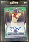 2023 Bowman Justin Crawford Chrome Auto Green Refractor 1st #/99 Phillies