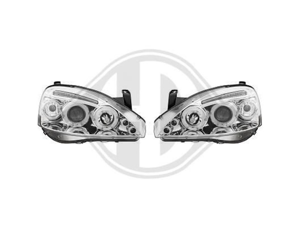 Designscheinwerfer Klarglas Chrom FüR Opel Corsa 2000-2006-image