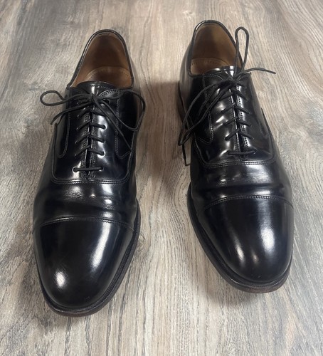 Johnson &Murphy Optima All Leather Black Lace Up Dress Mens SZ 10 D Dress Shoe
