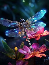 SKRYUIE Paint by Numbers Kit for Adults 16x20 inch / 40x50 cm, Dragonfly