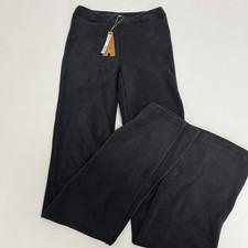 Skims Womens Fleece Lounge Pants Size M Storm Gray Wide Leg Sweatpants NWT 98 