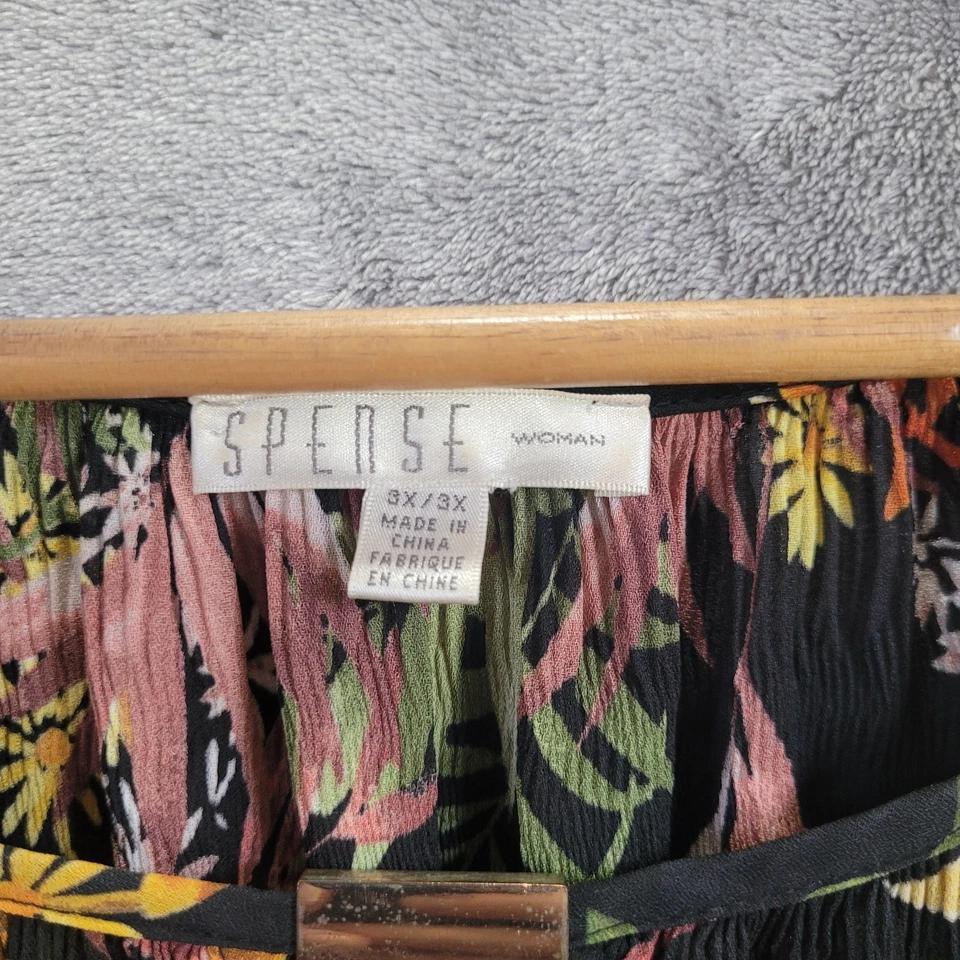 Cottagecore Spense женщина богемный цветочный блузка причудливый Bell рукава Sz 3 X - Изображение 3 из 4