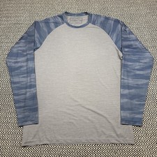Anetik Premium Performance UV Tech Mens Large Long Sleeve Shirt UPF 30 Gray