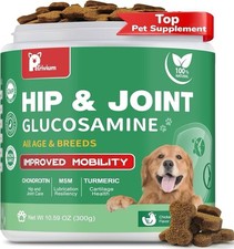 Hip and Joint Supplement for Dogs, Glucosamine Treats Chews with Chondroitin,...