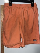 Patagonia baggies boys Size XL 14 Orange lined kids swim casual short Drawstring