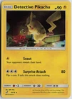 Detective Pikachu Rare Holo Detective Pikachu 10/18 NM