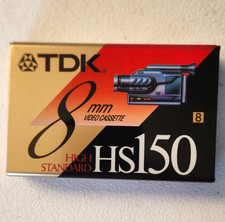 TDK HS150 Blank 8mm Sealed Blank Video Cassette Tape New