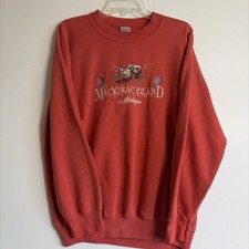 Gildan Heavy Blend Womens Mackinac Island Michigan Sweatshirt Size Large Comfy