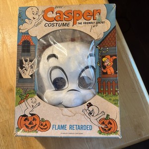 Vintage Collegeville Costume Casper The Friendly Ghost Flame Retarted Halloween