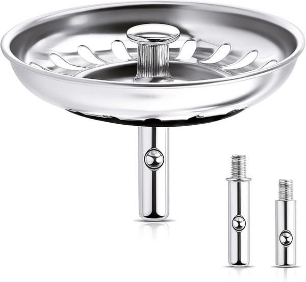 Minismus Waschbecken 80 Mm - SiebköRbchen Abflussstopfen Edelstahl Waschbeckenst-image