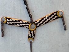 Collar Pecho Caballo Marrón, Silla Charro Pechera para Caballo, Piezas Sillín