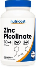 Nutricost Zinc Picolinate 30mg, 240 Vegetarian Capsules- Gluten Free and Non-GMO