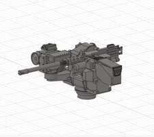 Modello stazione armi base bassa 1/72 stampato in 3D adatto per carri armati M1A2