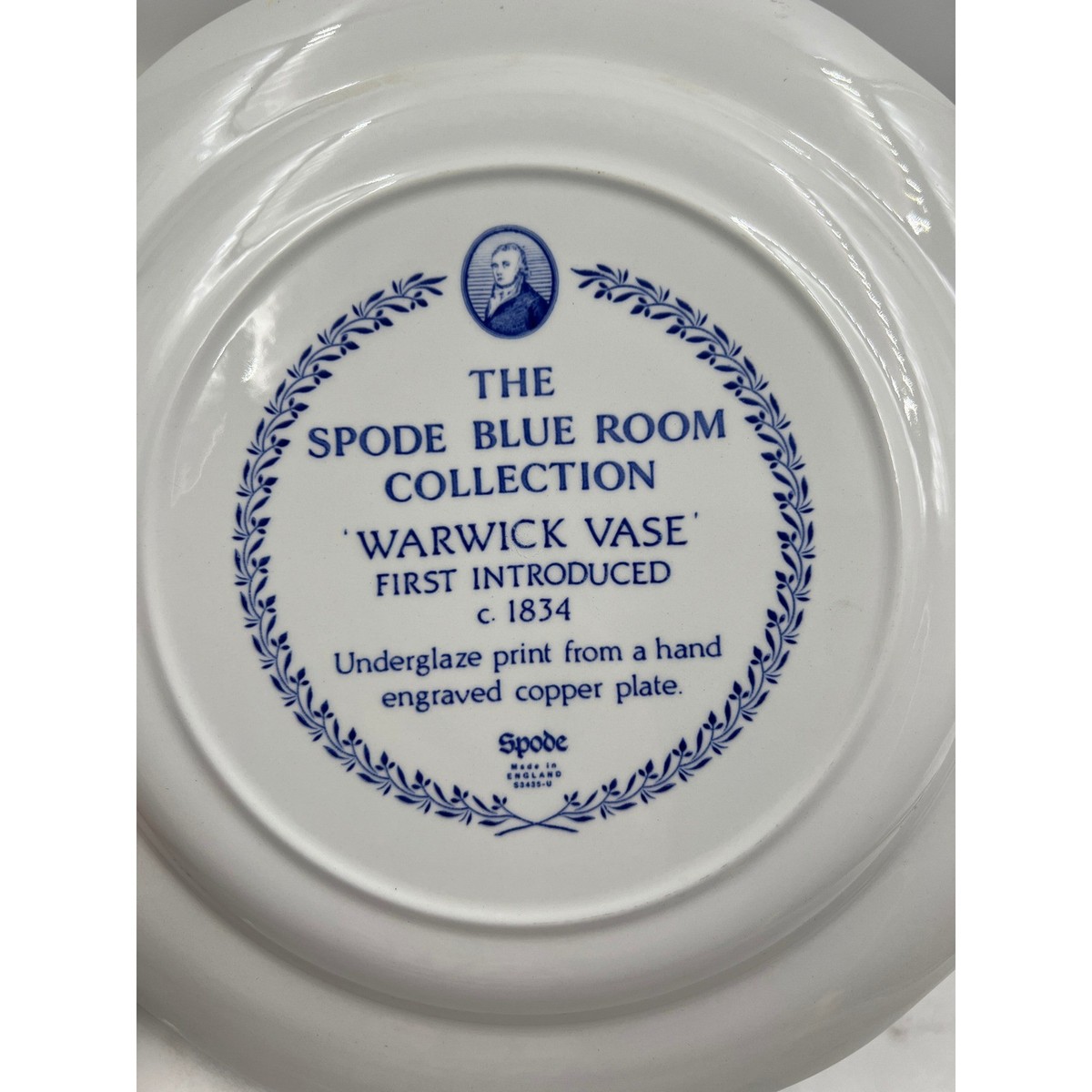 Spode Blue Room Collection Plates Rural Scenes & Warwick Vase Blue