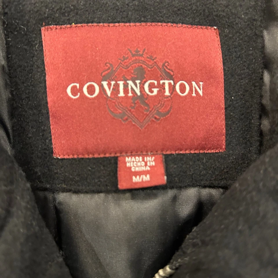 Chaqueta Abrigo Covington Para Hombre Gris Mezcla Lana Cremallera Completa Foto 2 de 4