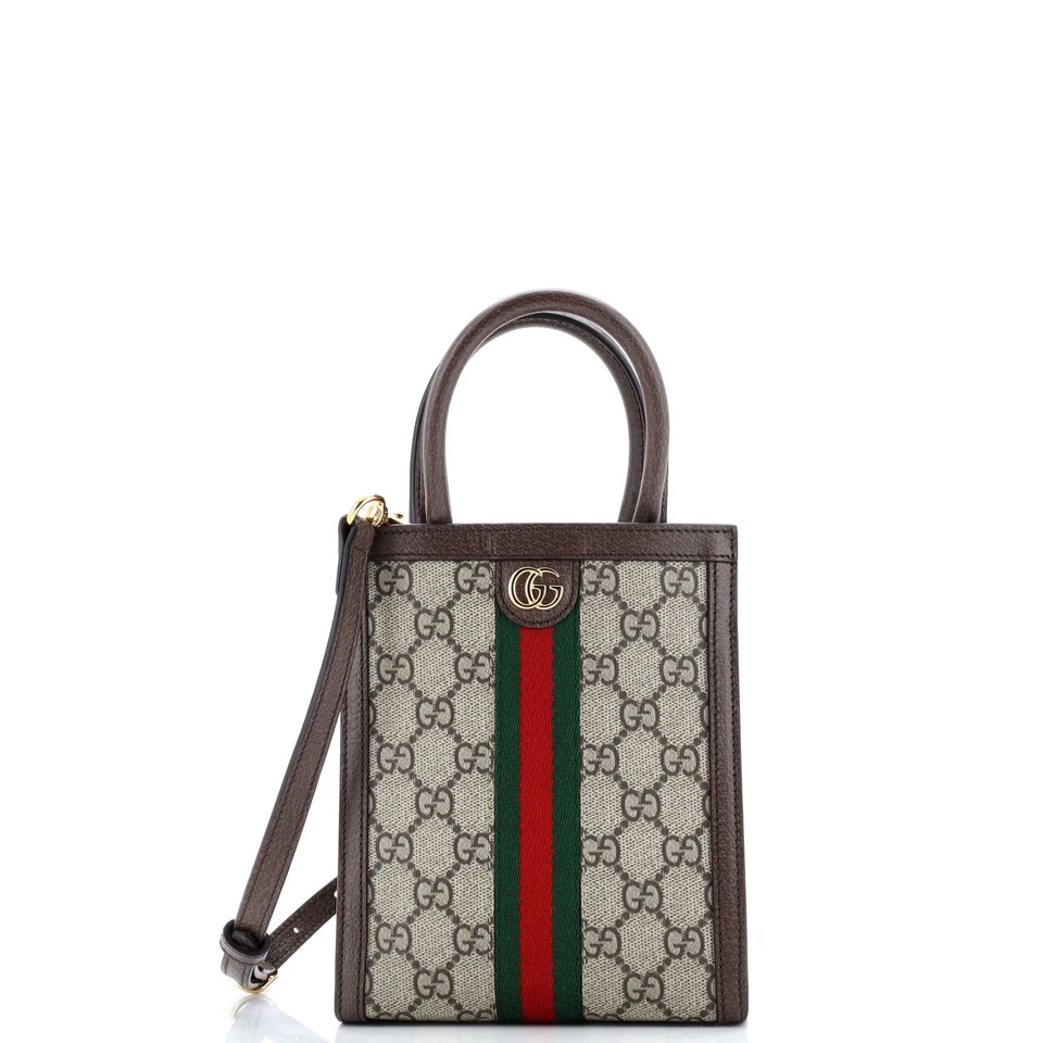 Gucci Ophidia Convertible Tote GG Coated Canvas Super Mini
