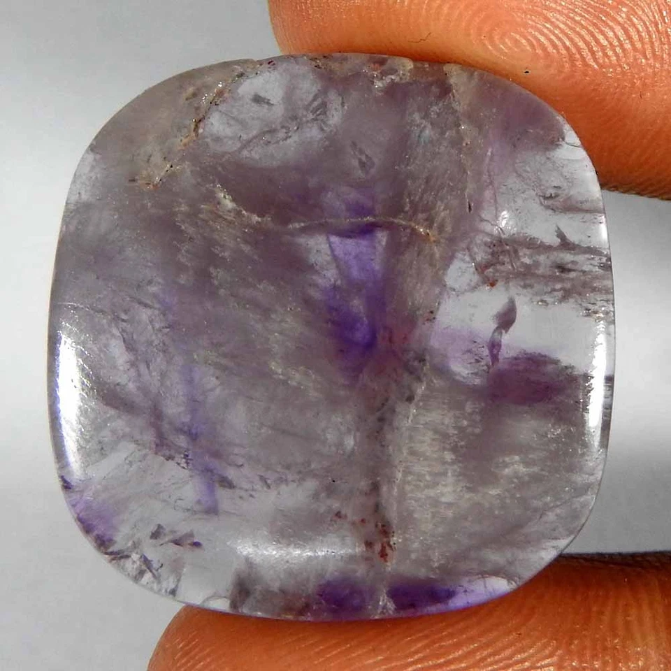 Cojín de ágata amatista azul 100 % natural 35,80 quilates cabujón piedras preciosas sueltas Foto 2 de 3