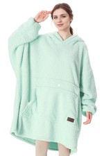 Oversized Blanket Hoodie Sweatshirt, Wearable Fleece Pullover for Adults
