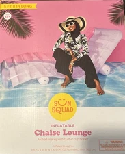 SUN SQUAD CHAISE LOUNGE WATER FLOATS AND INFLATABLES - TRANSPARENT PURPLE