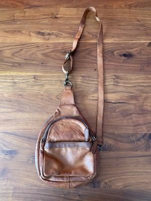 Crossbody-Bag HARBOUR 2nd Leather Shoulder Bag, Cognac, Neuwertig, NP 119 Euro