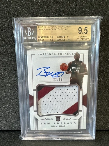 Bam Adebayo 2017 National Treasures BGS 9.5 True Gem RPA Rookie Patch Auto /99