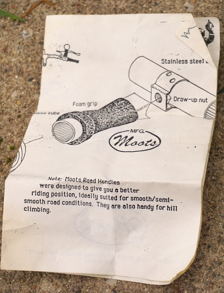 MOOTS Road Handles Vintage Bar Extensions Mountaineer 1980s Chance Klunker Klein - Image 3 of 4