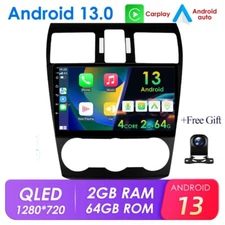 9'' Carplay For Subaru Impreza 2012-2014 Android14 Stereo Radio GPS 64GB +Camera