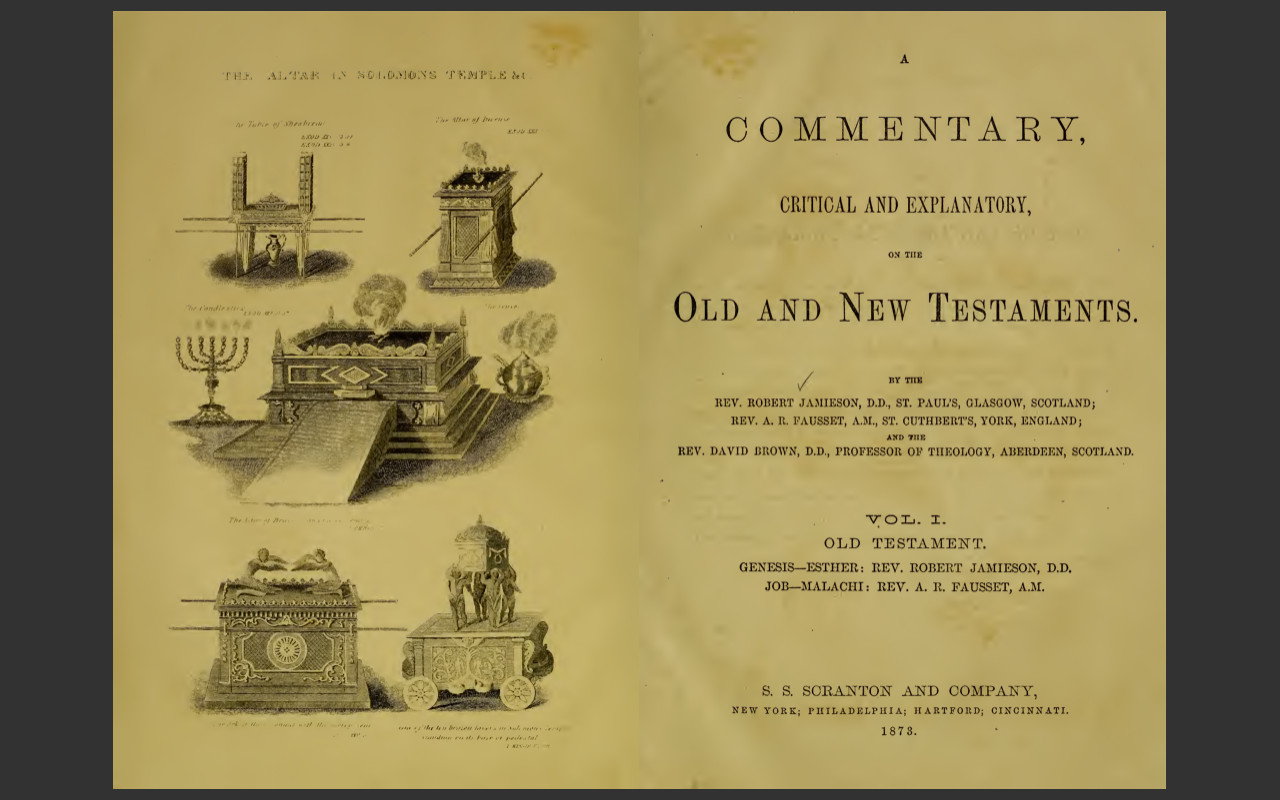 JFB Commentary Critical & Explanatory on the Whole Bible - PDF E-Book on CD-ROM