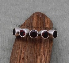 Natural Red Garnet Rings, Round Cut Gemstone Ring, 925 Sterling Silver Ring item