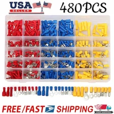 480pcs Wire Terminals Crimp Connectors Electrical Terminals Kit Automotive Wire