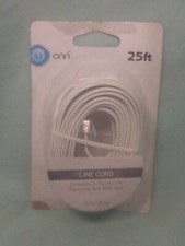 New Onn 25ft 7.6 m Phone Line Cord Connects Phone Line to Any Wall Jack BL23