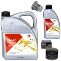 MotoröL Set 5W-40 6 Liter + ÖLfilter SM 142 + Schraube FüR Renault Megane Laguna