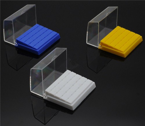 3x 24 Holes Dental Diamond High Speed Bur FG 1.6 Holder Block Case Plastic Box - Picture 1 of 12