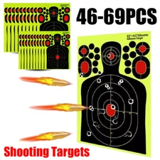 46-69 PCS Shooting Targets Reactive Splatter Range Paper Target Gun Shoot Rifle
