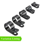 Black Nylon Plastic P Clips - Fasteners for Conduit, Cable, Tubing & Sleeving