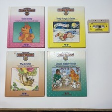 Vintage The World Of Teddy Ruxpin Book Lot Lullabies Cassette WOW