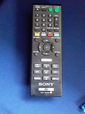   Sony RMT-B109A Remote, OEM for Sony Blu-Ray BDPS580, BDPS480 Tested (BNI)