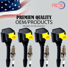 4X OEM Ignition Coil + 4X Spark Plug for 2017-2020 Fiat 124 Spider 1.4L L4 UF832