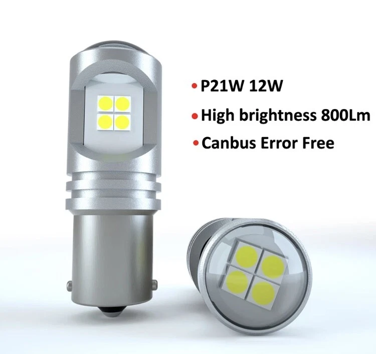 2 BOMBILLAS P21W LED CAN BUS 1156, BA15S COLOR BLANCO, DRL. OPEL ASTRA,CORSA - Imagen 3 de 4