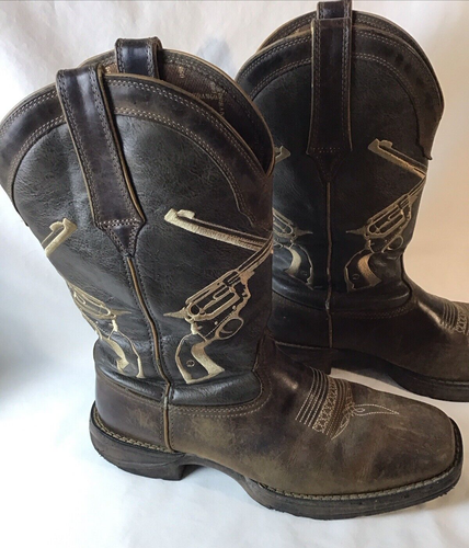 Durango Rebel Western Brown Leather boots Men's Size 9.5 W #Ddb0077 - Picture 15 of 15