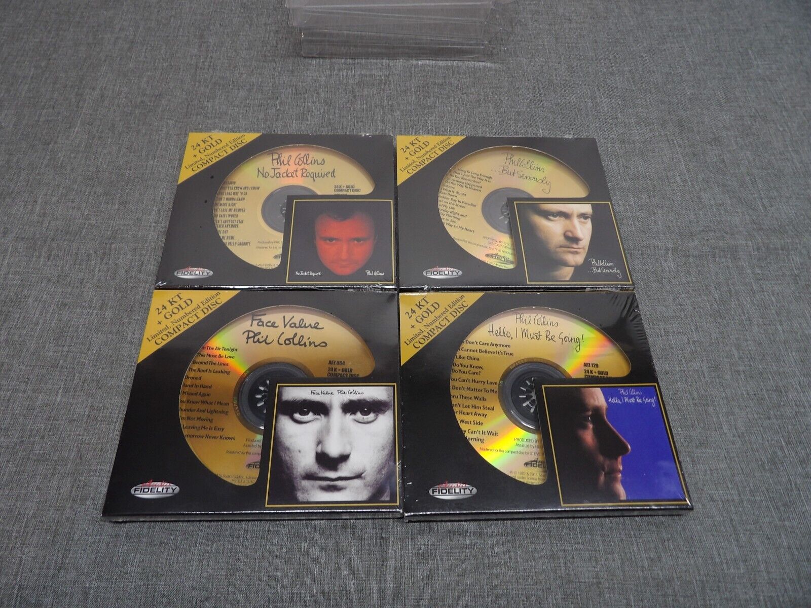 (4) Phil Collins 24KT Gold Audio Fidelity Music Cd's w/Protector Cases