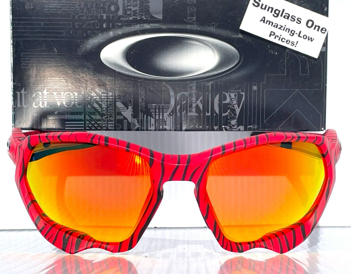 NEW Oakley PLAZMA Red Tiger POLARIZED Galaxy Ruby Mirror Lens